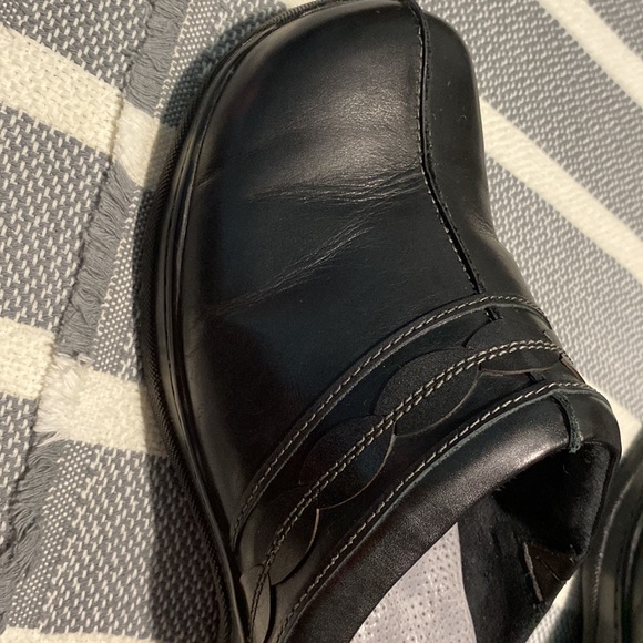 SOFTWALK Amber- Black Leather CLOG Size 11WW - Picture 3 of 9